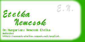 etelka nemcsok business card